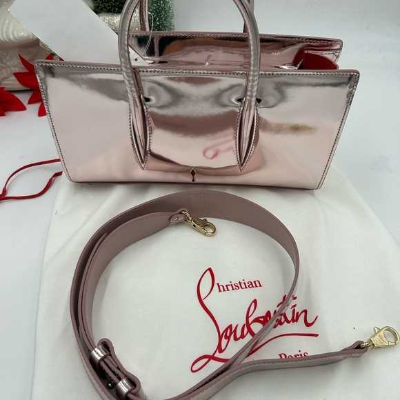 Christian Louboutin Paloma loubinthesky stud, metallic leather, baguette bag, - Picture 6 of 15